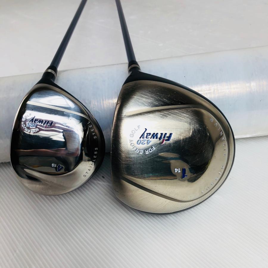 カワイイ fitway レディースゴルフ クラブセット L 10本 美品］ゴルフクラブレディースクラブセットフィットウェイ初心者
