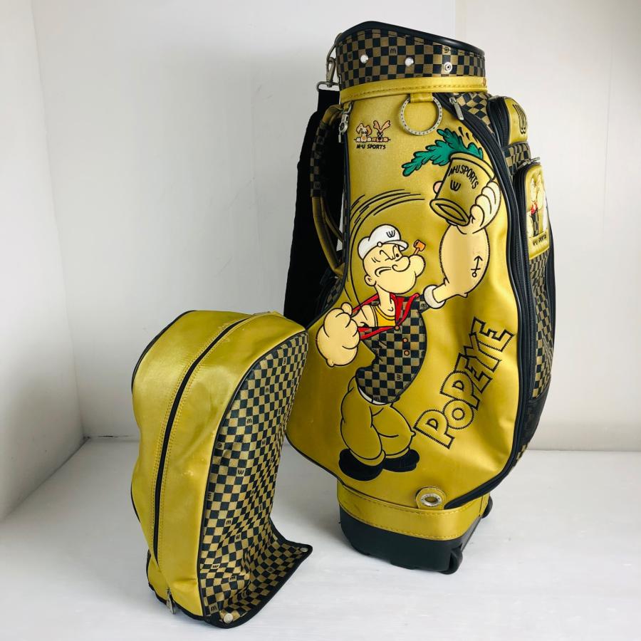 希少 エムユースポーツ☆ポパイ キャディバッグ ゴルフバック カートタイプ 希少 エムユースポーツ☆ポパイ キャディバッグ ゴルフバック