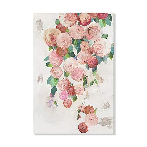 7CANVAS ピンクのバラ 現代 花 風景画 キャンバス絵画 インテリアアート 壁飾り バラン