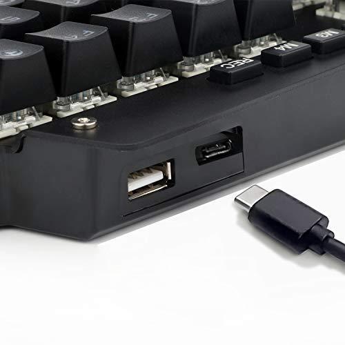 e元素片手キーボード 赤軸メカニカル式ゲーミングキーボード USB有線コンパクト設計44キー RGB発光LEDバックライト付き フルプログラム可能 L｜ryouhinhonpo-2｜05