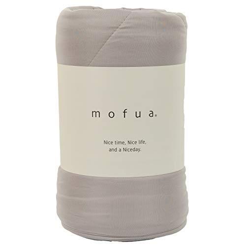 mofua(モフア) 掛け布団 肌掛け キルトケット グレージュ セミダブル ふんわり 雲に包まれる やわらか 極細 ニット生地 ソフトタッチ 洗える 掛け布団