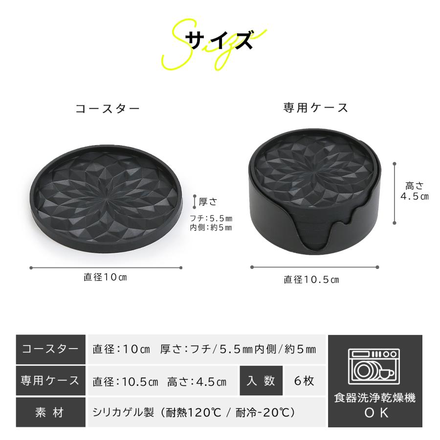 SaintGraal コースター おしゃれ くっつかない 立体 耐熱 防水 グラス