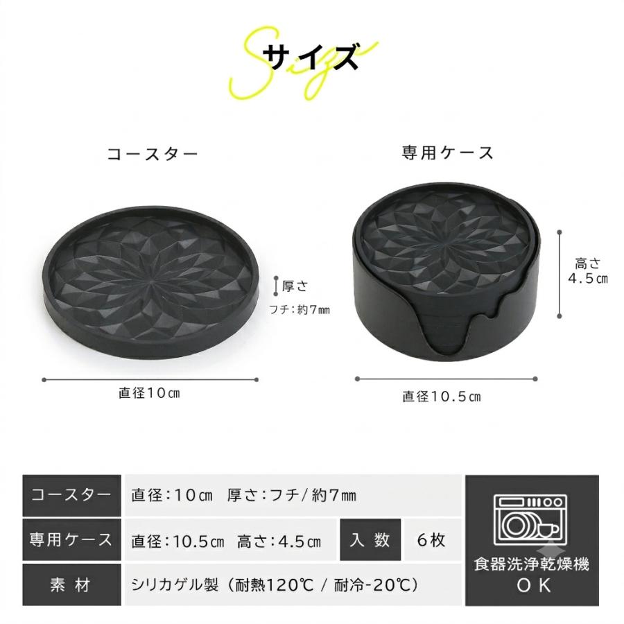 SaintGraal コースター おしゃれ くっつかない 立体 耐熱 防水 グラス