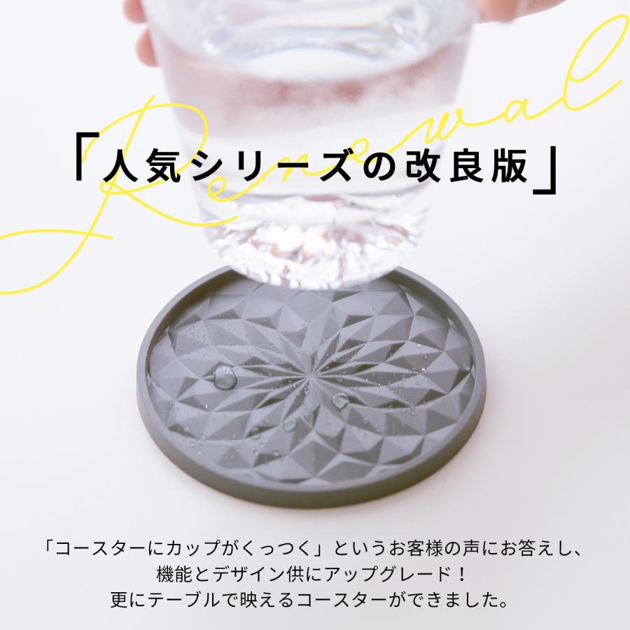 SaintGraal コースター おしゃれ くっつかない 立体 耐熱 防水 グラス 
