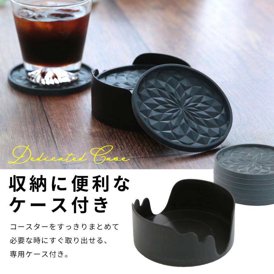 SaintGraal コースター おしゃれ くっつかない 立体 耐熱 防水 グラス