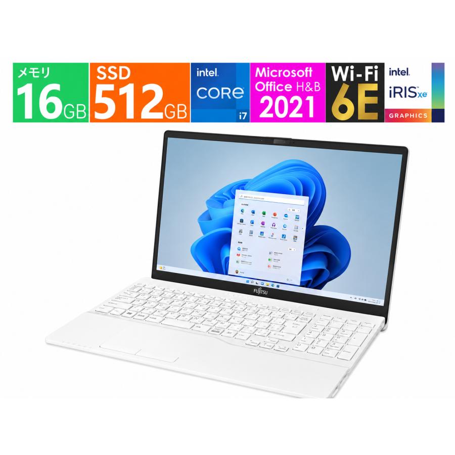 Fujitsu Lifebook ホワイトノートPC 富士通 15.6型ワイド ノートPC