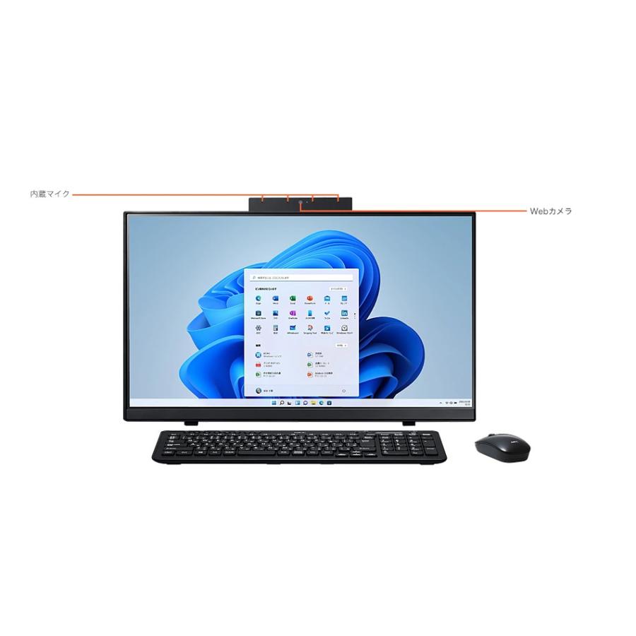 Office2021・LAVIE A27 A2797/CAB PC-A2797CAB 27型/インテル Core i7/16GB メモリ/4TB HDD/256GB SSD/Webカメラ/Wi-Fi 6/LAN/DVD メーカー再生品(新品同様)の画像