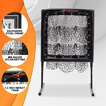 完動品 ピッチングネット ストライクゾーン付き 野球ピッチングトレーナー ピッチング補助ネット ソフトボール ストライクゾーン付き 高さ調節可能 ポータブル Beisbol 【ZYX7696734677】(27764円)