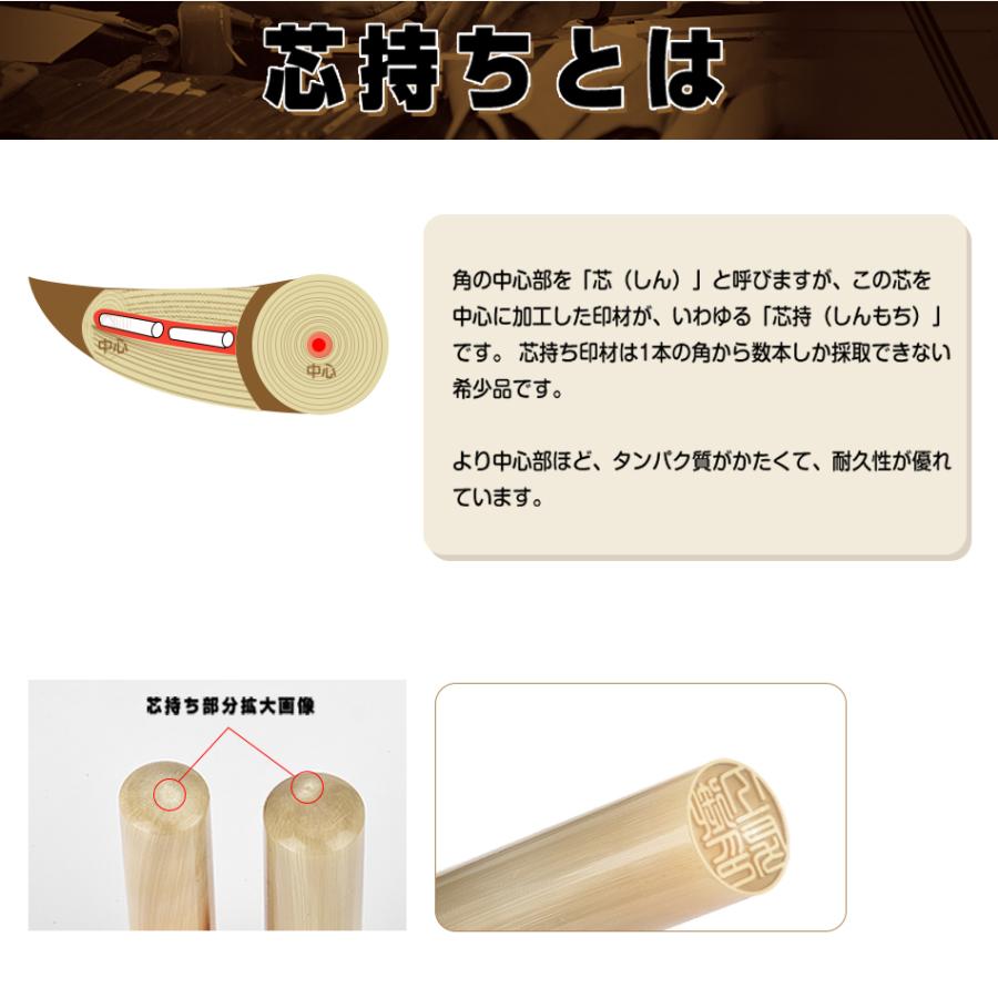 印鑑 オランダ水牛（中色） 個人用 作成 サイズ10.5mm-18.0mm