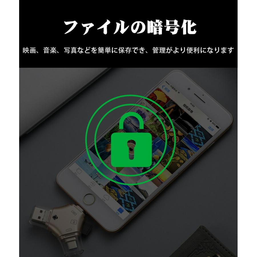 スマホ SD カードリーダー Lightning SDカードカメラリーダー USB メモリ iPhone Android iPad Mac TypeC microsd 写真 高速 バックアップ データ｜ryouhinsya｜06