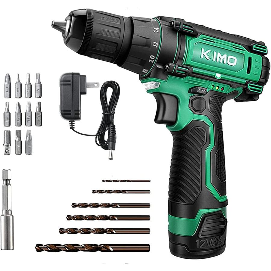 KIMO 12V 電動ドリル ドライバー セット ミニドライバー コードレス  