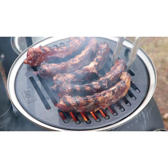 正規品 オージピッグ アクセサリー チャーグリル\u0026ドリップ 78012 直火焼き 焼き料理 野外料理の画像