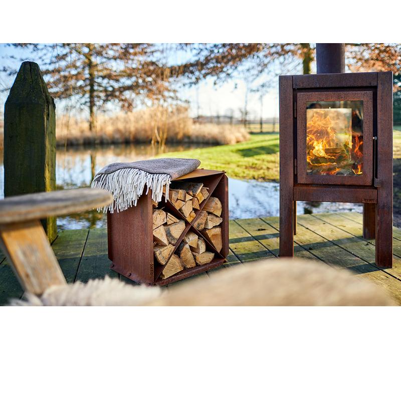 正規品 屋外用4面ガラスのテラスストーブ レニー RB73 クアルバ XL