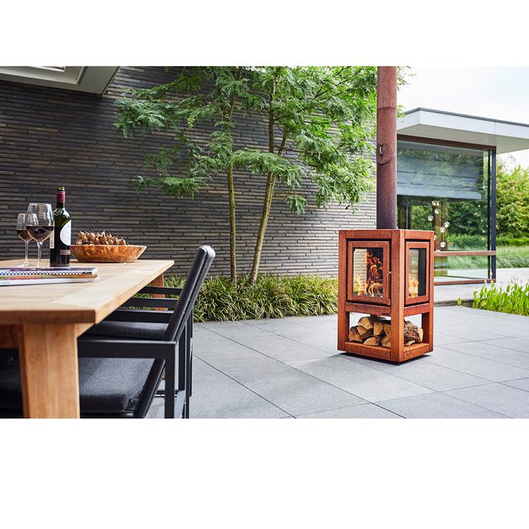 正規品 屋外用4面ガラスのテラスストーブ レニー RB73 クアルバ XL