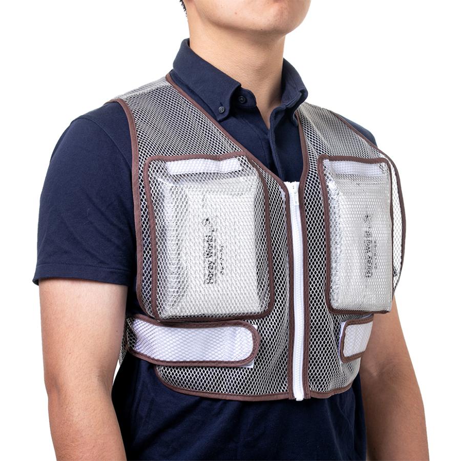 熱中症対策グッズのクールベスト 現場の熱中症対策に保冷ベスト ホレイベスト アイスベスト 冷却ベスト Hv001 りょうざい屋 通販 Yahoo ショッピング