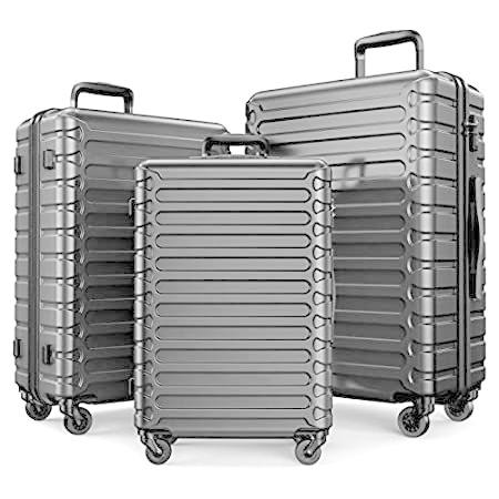 お気に入りの Clearance Expandable Luggage SHOWKOO Suitcases Durabl並行輸入品 Lightweight Hardshell 機内持込み（ハードタイプ）