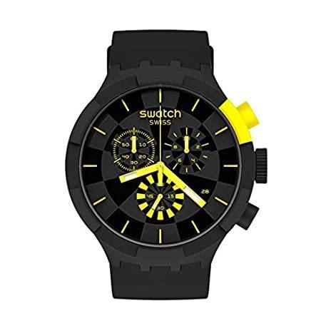 Swatch クォーツ シリコンストラップ ブラック 20 カジュアルウォッチ (モデル:SB02B403)並行輸入品