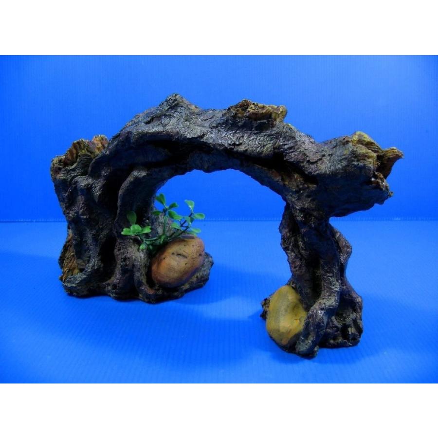 プラスチック 樹脂製 アクアリウム オーナメント コケ 植物 が生えた 流木 アーチ 魚 の 隠れ家 洞窟 並行輸入品 Www Yoradio Com