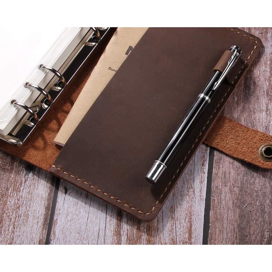Ceetol システム手帳 本革ノート 職人 手作り A6 6穴 ペンホルダー 付 本革 ビジネスノート スケジュール帳 Rysストア 通販 Yahoo ショッピング