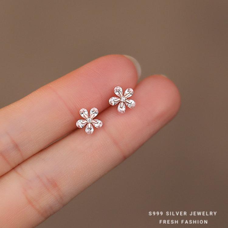 ピアス 花 フラワー ローズゴールド 小さい シンプル 軟骨 シルバー999 アレルギー対応 20G 仕事用 小さいピアス シンプルピアス セカンドピアス 爆買 |  | 06