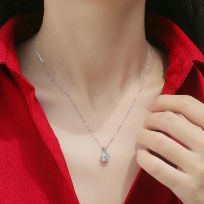 【ギフト対応】 ネックレス レディース Silver925 モアッサナイト シルバーネックレス シルバー RYS 送料無料 ギフト 誕生日 プレゼント バレンタイン 彼女 妻_4