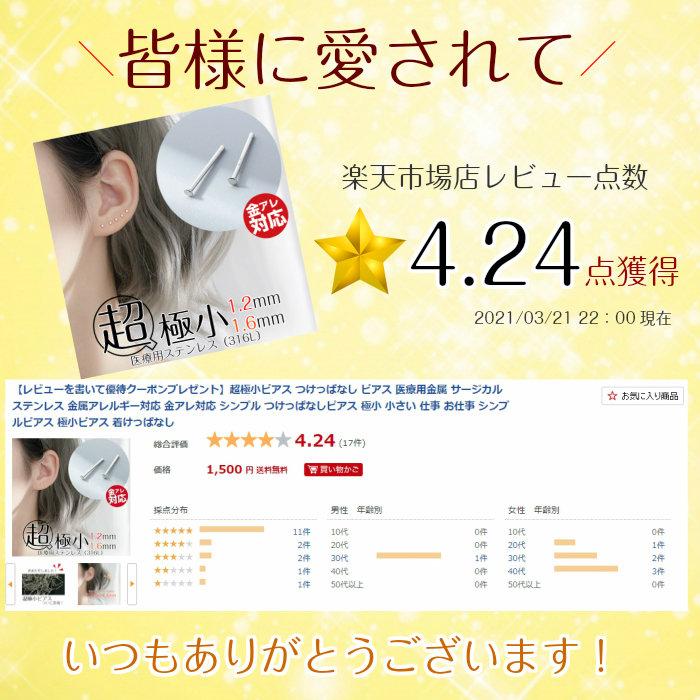 極小ピアス 金属アレルギー対応 1.2mm 1.6mm 小さい 22G 医療用金属 サージカルステンレス つけっぱなし シンプル | ブランド登録なし | 01
