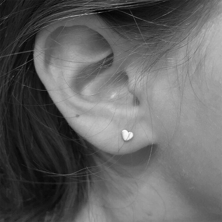 【ご購入者様確認用】No.1152　ピアス　サージカルステンレス　ハート　グレー ご購入者様確認用】No.1152 ピアス サージカルステンレス ハート グレー