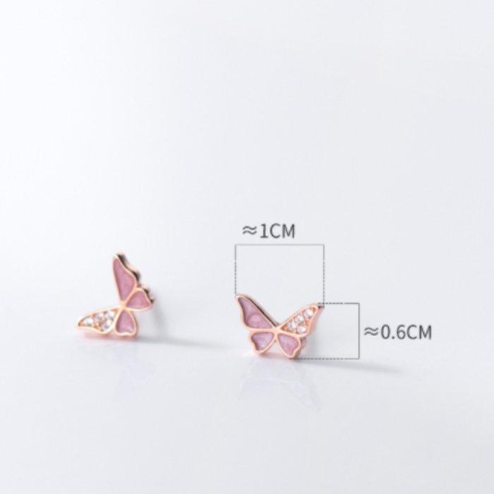 ピアス 蝶々 ちょうちょ Silver925 シルバー ローズゴールド