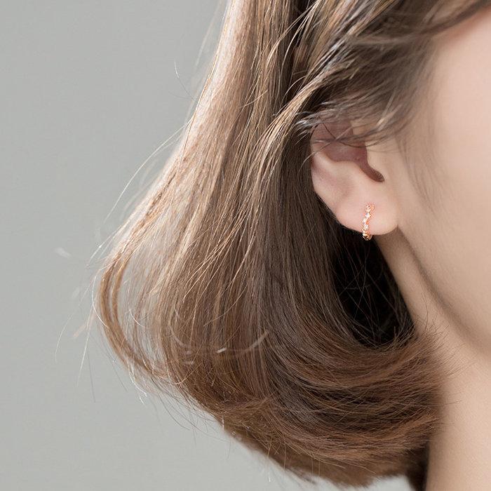 ピアス リング フープ Silver925 シルバー ゴールド ローズ シンプル