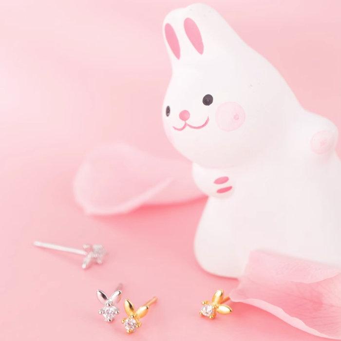ピアス うさぎ ウサギ 小さい 兎 シンプル 軟骨 金属アレルギー 