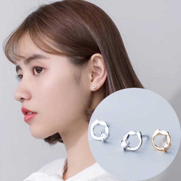ピアス スター ムーン 星 月 小さい シンプル 軟骨 金属アレルギー シルバー 小さめ ミニ シルバー925 アレルギー対応 20G 仕事用 | ブランド登録なし