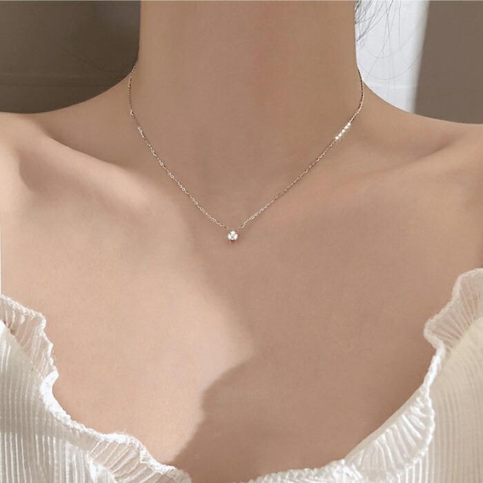 ネックレス レディース シルバー925 Silver925 キュービックジルコニア