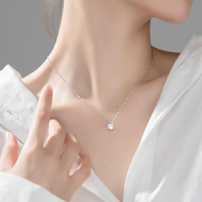 ネックレス レディース シルバー925 Silver925 キュービックジルコニア 