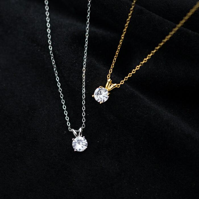 ネックレス レディース シルバー925 Silver925 キュービックジルコニア シルバーネックレス シルバー ゴールド RYS 爆買_1