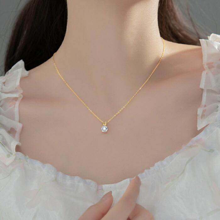 ネックレス レディース シルバー925 Silver925 キュービックジルコニア シルバーネックレス シルバー ゴールド RYS 爆買_8