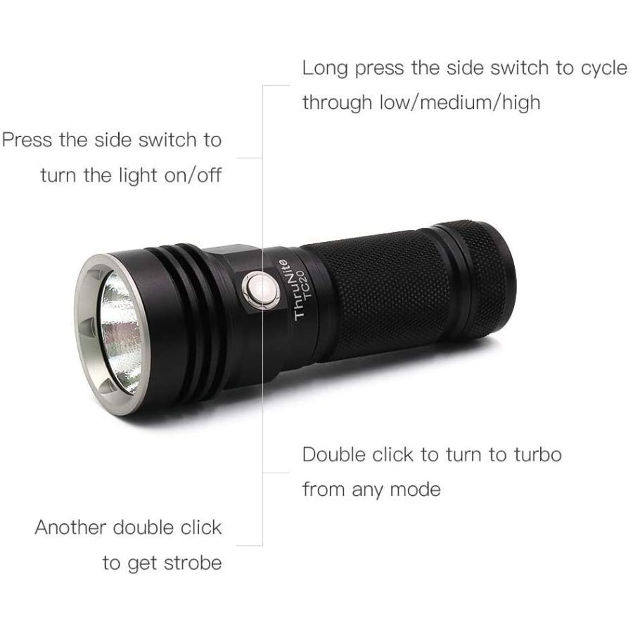 Thrunite スルーナイト Tc 高輝度led充電式フラッシュライト Led懐中電灯 Cree Xhp70b Led搭載 明るさ最 Rys 通販 Yahoo ショッピング