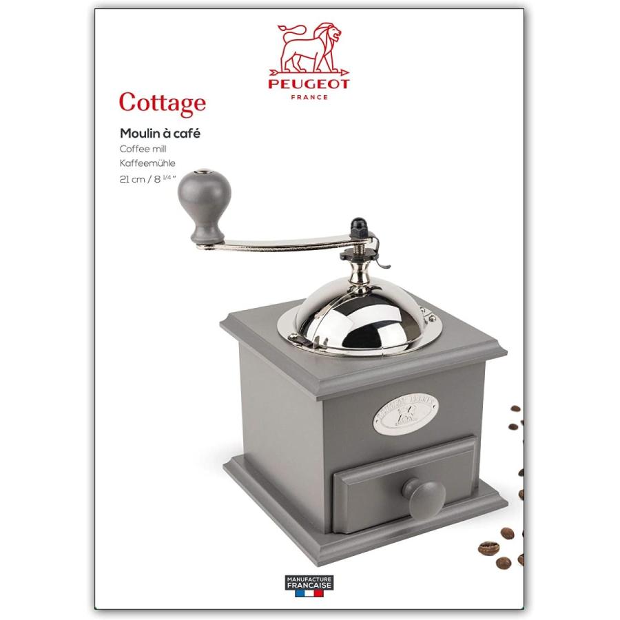 日本全国送料無料 プジョー Peugeot コーヒーミル 手挽き 粗さ調節 豆容量 25g 22cm グレー コテージ 期間限定特価 Theculturewire Com