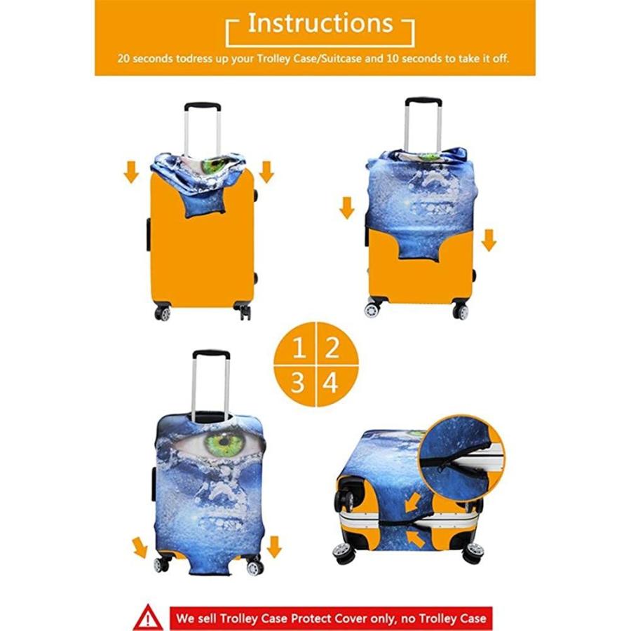 Caiwei スーツケースカバー 伸縮素材 欧米風 キャリーバッグ お荷物カバー 花のイラスト L 26 30インチバッグ Rys 通販 Yahoo ショッピング