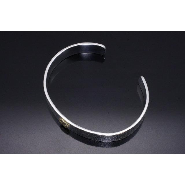 バングル メンズ シルバー ブランド 龍頭 菊紋 岩石模様 平打ち シルバーバングルの画像