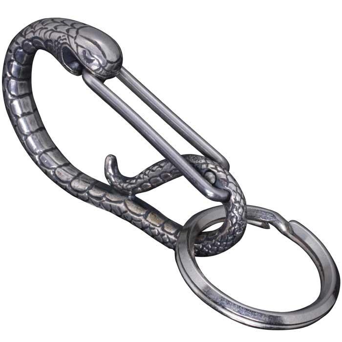 カラビナ メンズ シルバー キーホルダー キーリング 龍頭 蛇 龍頭 龍頭 ファッション O 11 カラビナ Silveraccessorieswebshop ブランド 大安売り