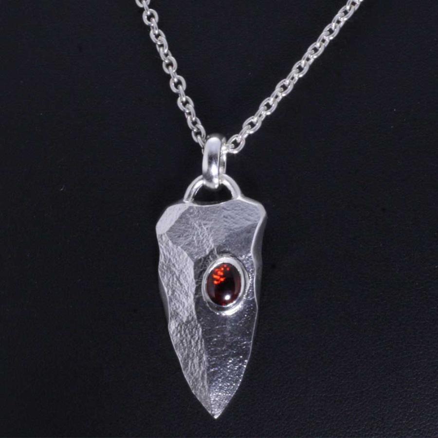 ペンダント ネックレス メンズ シルバー 龍頭 岩石 矢尻 ペンダント