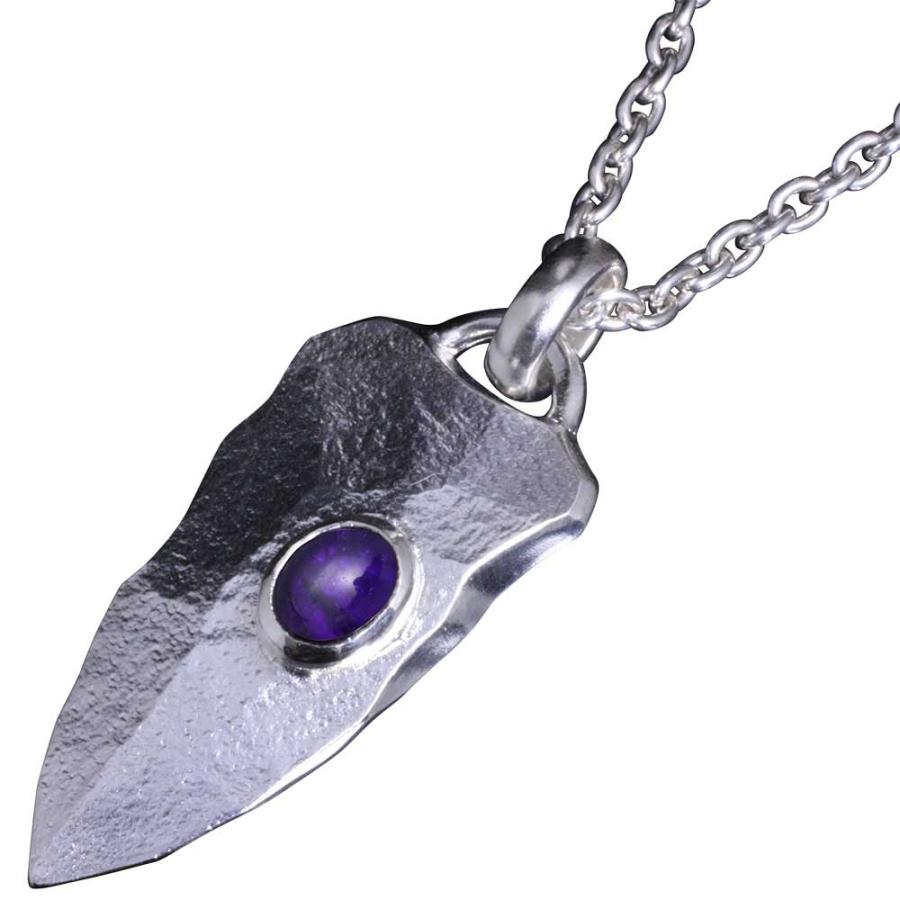 ペンダント ネックレス メンズ シルバー 龍頭 岩石 矢尻 ペンダント