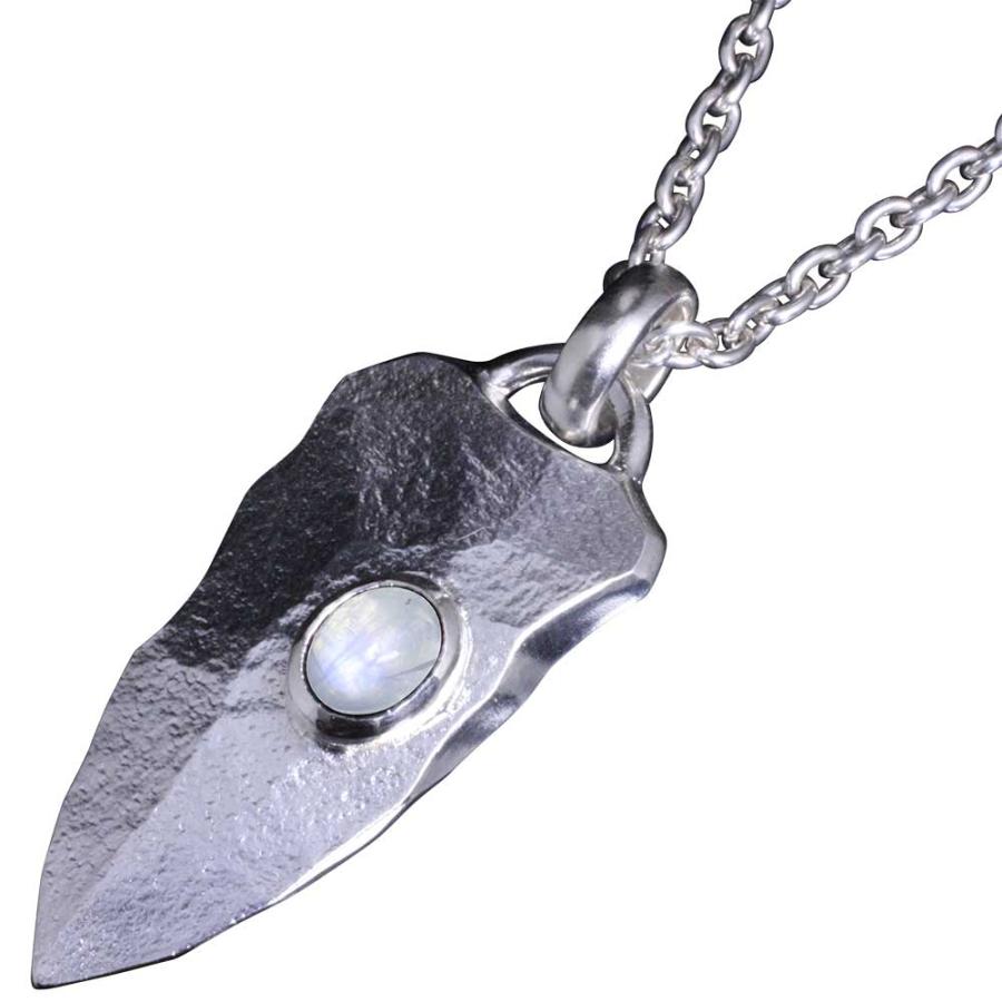 ペンダント ネックレス メンズ シルバー 龍頭 岩石 矢尻 ペンダント