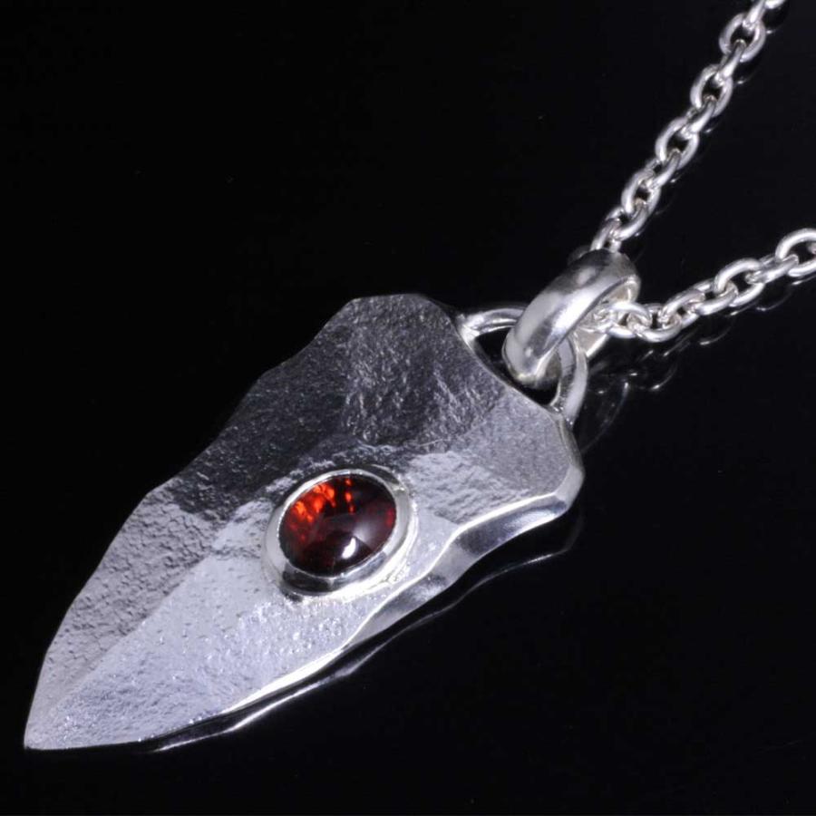 ペンダント ネックレス メンズ シルバー 龍頭 岩石 矢尻 ペンダント