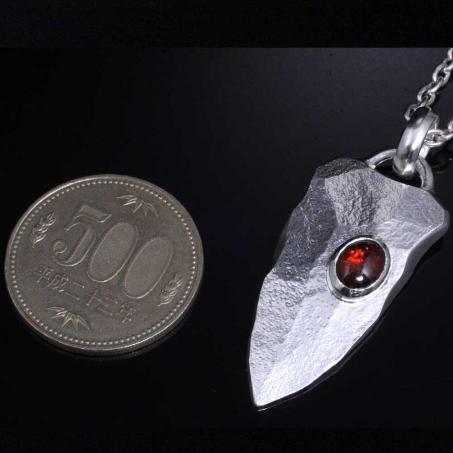ペンダント ネックレス メンズ シルバー 龍頭 岩石 矢尻 ペンダント