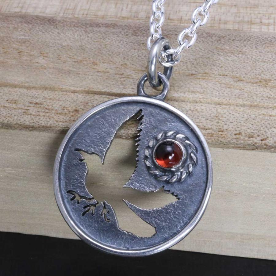 ペンダント ネックレス メンズ シルバー 龍頭 八咫烏 ペンダントトップ