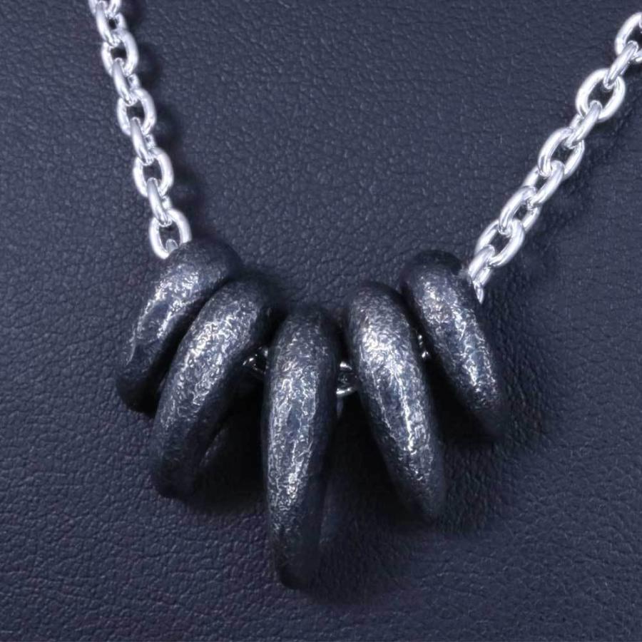 ペンダント メンズ 八尺瓊 勾玉 ペンダントトップ 燻し仕上げ SIZE:S×2