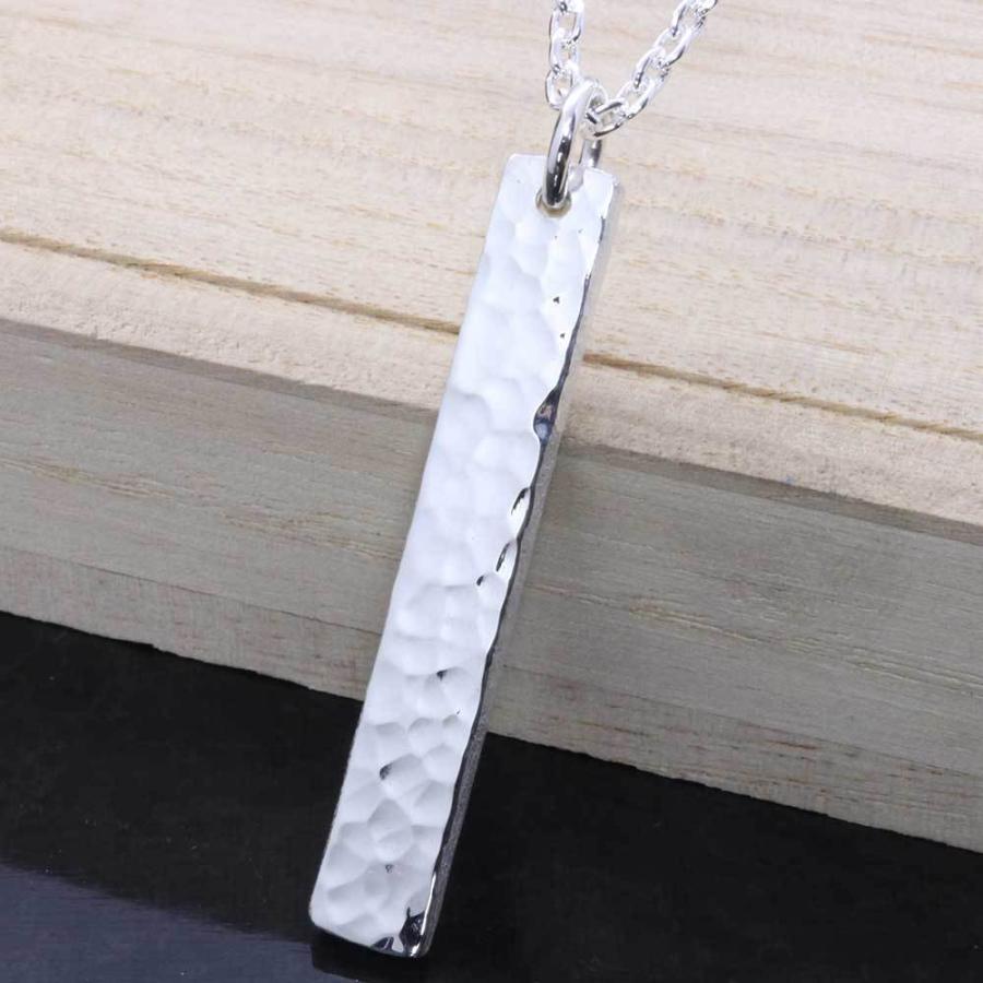 ペンダント ネックレス メンズ シルバー 龍頭 丸 鎚目 槌目 インゴット