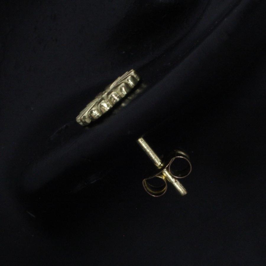 ピアス メンズ 片耳用 K18 龍頭 菊紋 ゴールドピアス 1ヶ