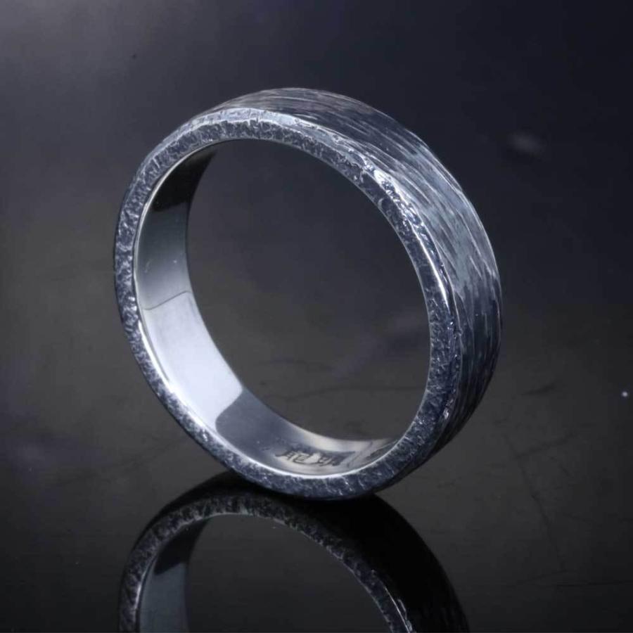 指輪 シルバーリング メンズ シンプル 刻印 名入れ 鎚目 槌目 リング
